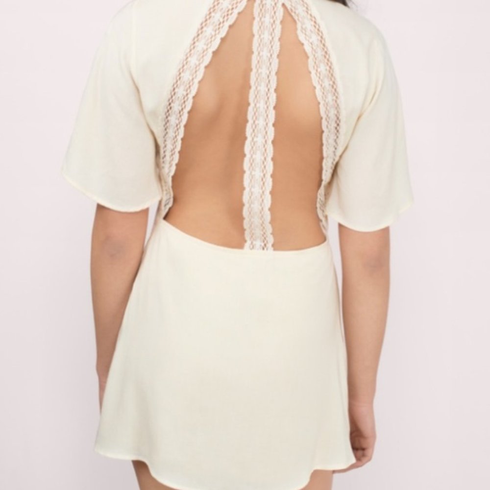 Tobi Lace Open Back Mini Dress